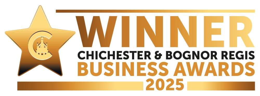 Winner Chichester & Bognor Regis Business Awards 2025 banner